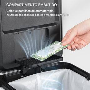 Lixeira Com Sistema de Separação de Resíduos de 2 compartimentos - 60 L
