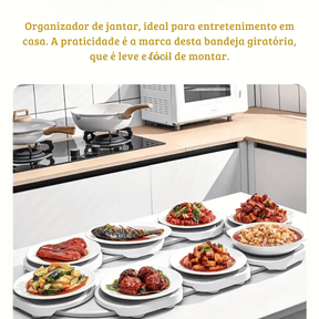 Bandeja Giratória para Mesa de Jantar 8 em 1