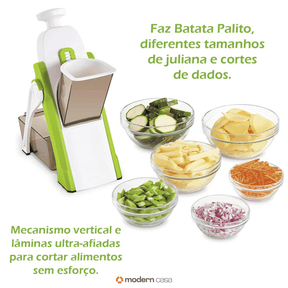 Cortador Mandoline Multifuncional 5 Funções