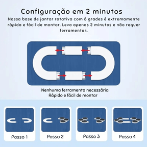 Bandeja Giratória para Mesa de Jantar 8 em 1