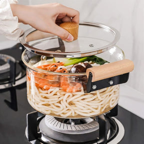 Panela de Vidro Resistente ao Calor