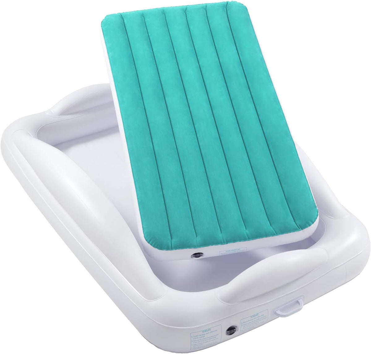 Colchão inflável portátil para crianças com trilho embutido