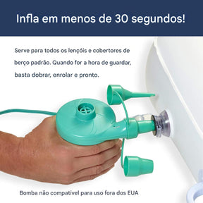 Colchão inflável portátil para crianças com trilho embutido