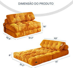 Sofá-Cama Dobrável com Travesseiro