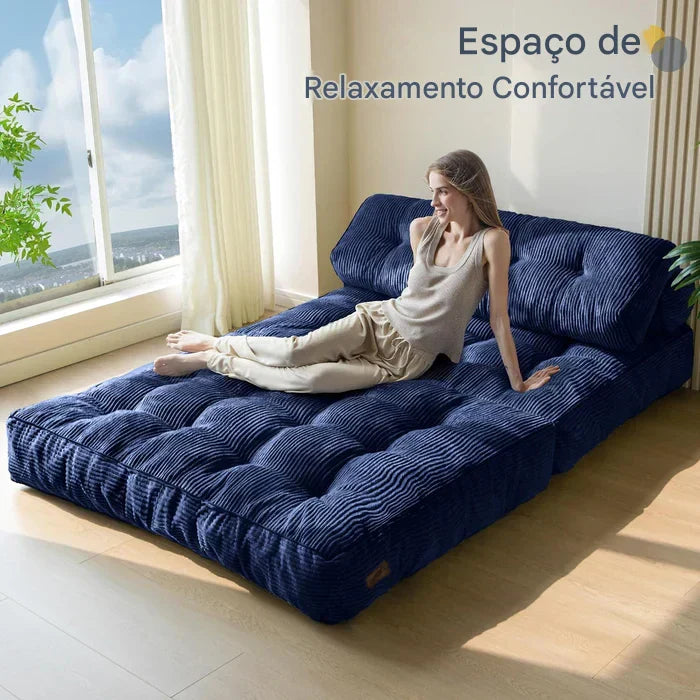 Sofá-Cama Dobrável com Travesseiro