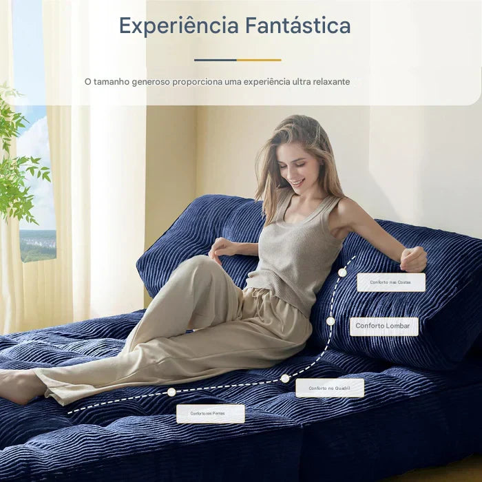 Sofá-Cama Dobrável com Travesseiro