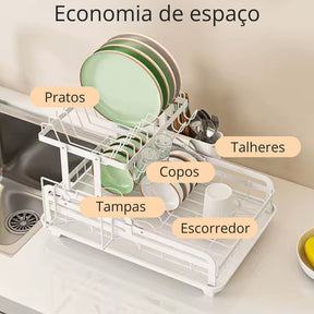 Escorredor Dobrável 2 Andares C/ Drenagem