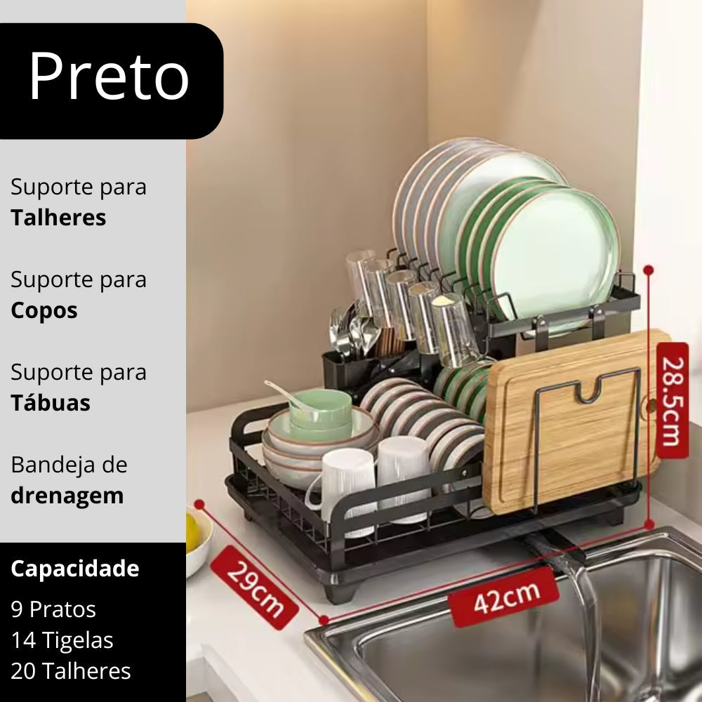 Escorredor Dobrável 2 Andares C/ Drenagem