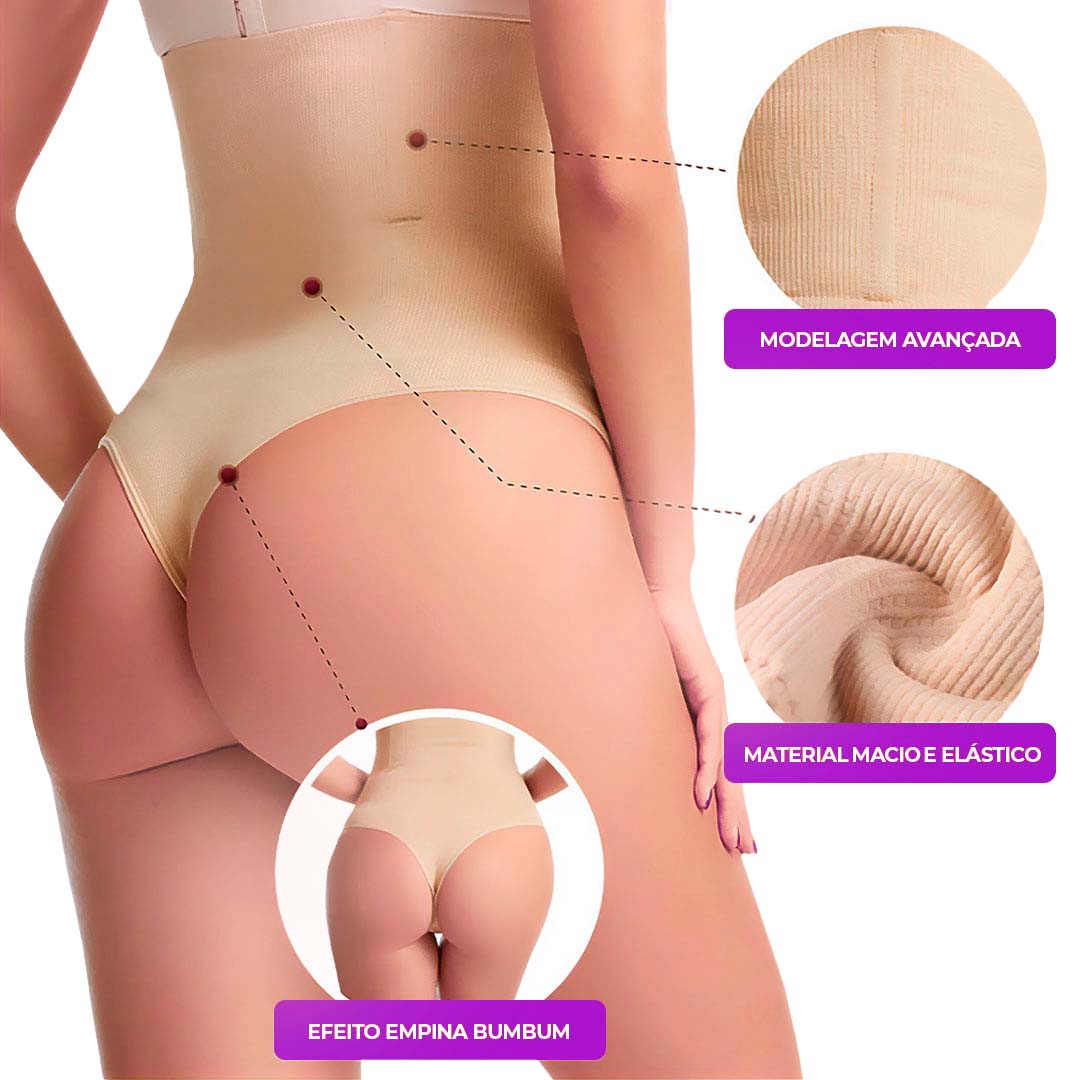 Modela Pro - Conjunto Com 2 Calcinhas Modeladoras Que Disfarçam Barriga