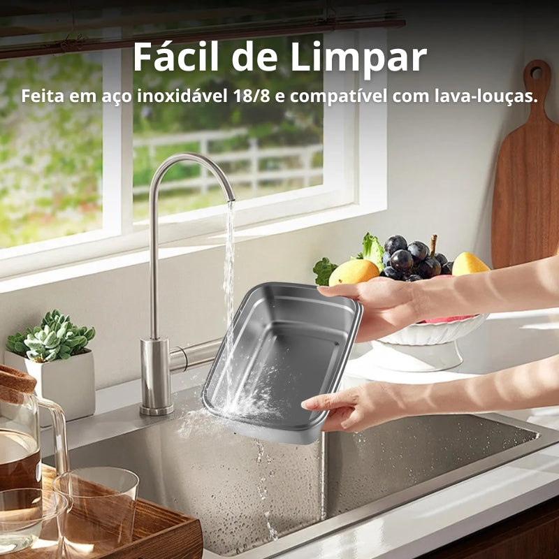 Lancheira Elétrica sem Fio Alimosty com Talheres de Brinde!