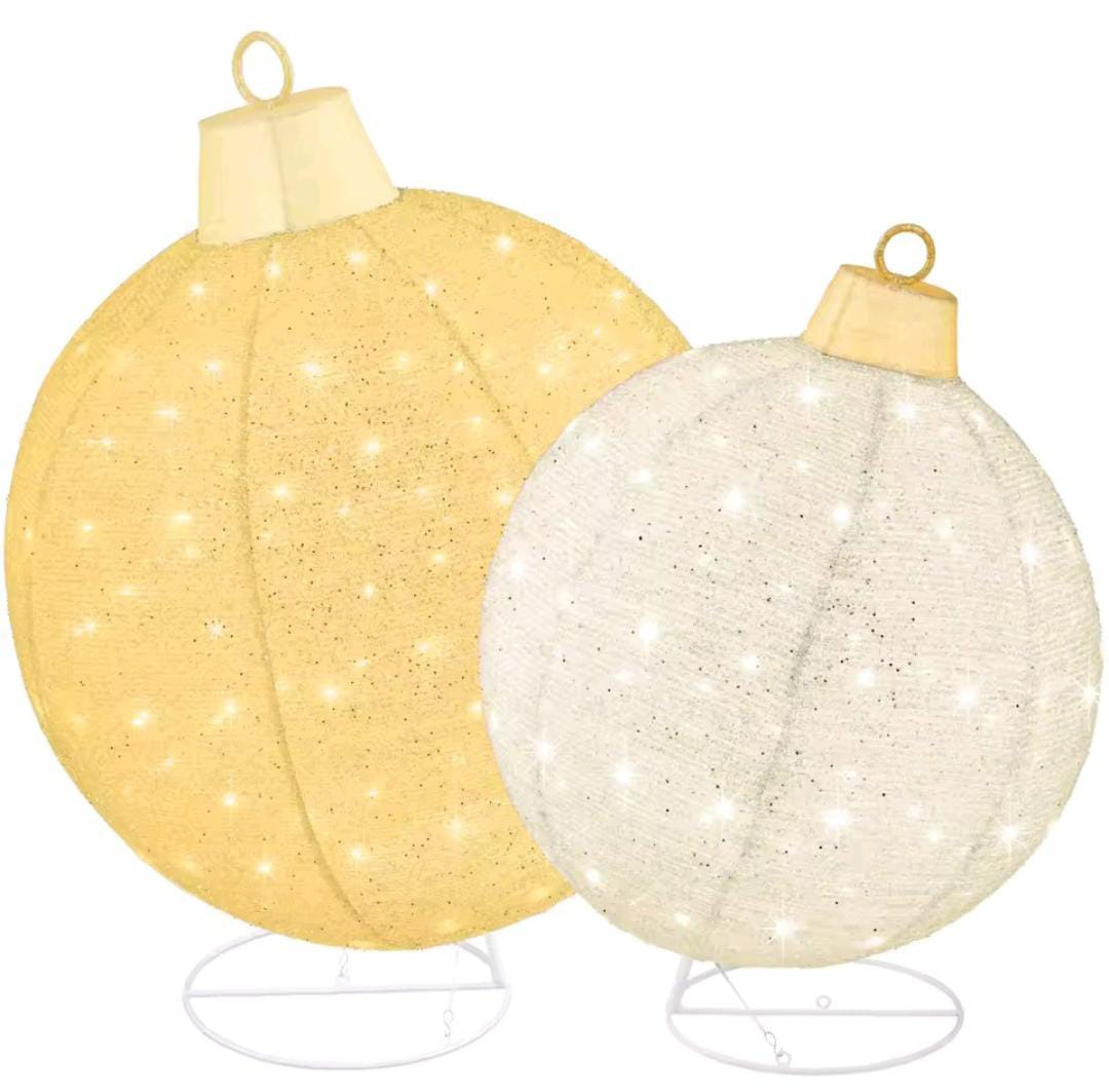 Conjunto Esferas de Enfeites de Natal com Micro Leds 2025