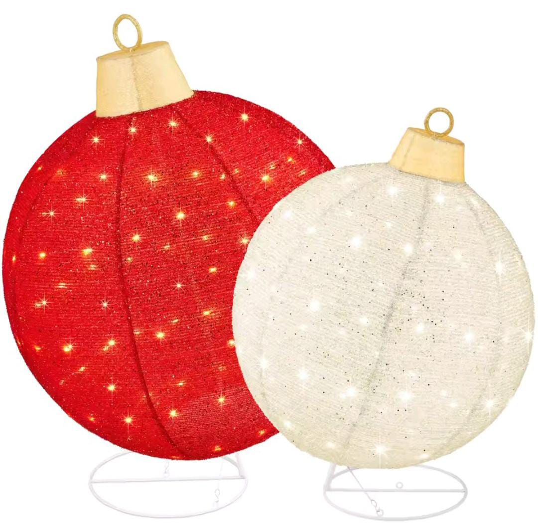 Conjunto Esferas de Enfeites de Natal com Micro Leds 2025