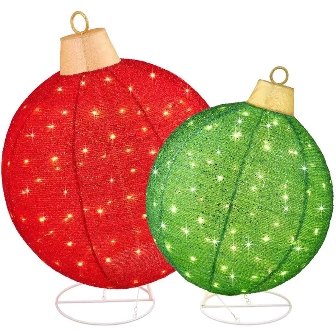 Conjunto Esferas de Enfeites de Natal com Micro Leds 2025