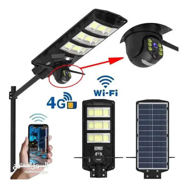 Refletor 450w c/camera fullhd - ENERGIA SOLAR não precisa de fios